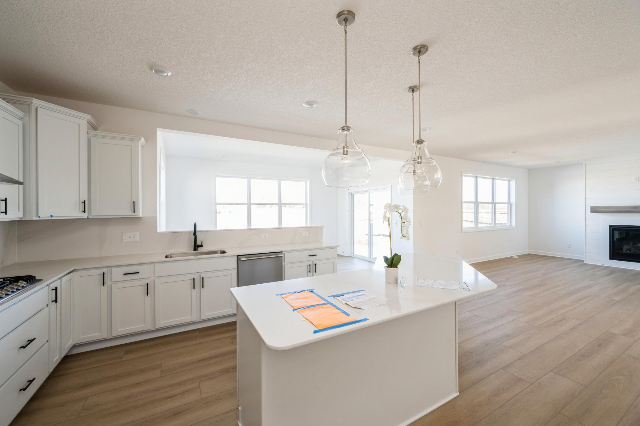 (Photo of a similar home, actual finishes may vary) The luxurious gourmet kitchen!