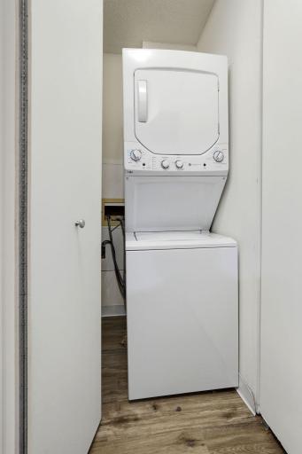 Convenient in-unit laundry no shared laundry room needed.