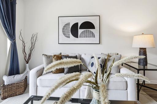 A welcoming spot to settle in with your morning coffee, curl up with a book, or relax at the end of the day.