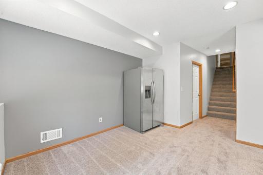 Lower level - door shown leads to the utility room