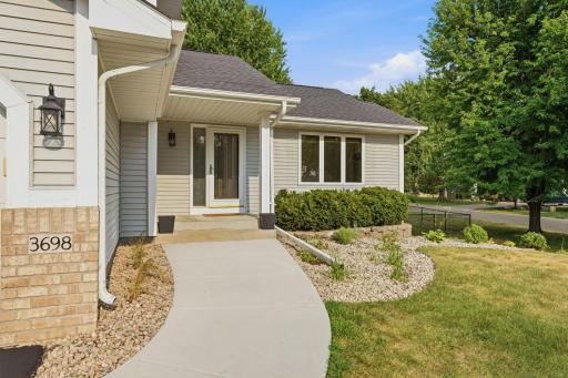 Brand new concrete walkway