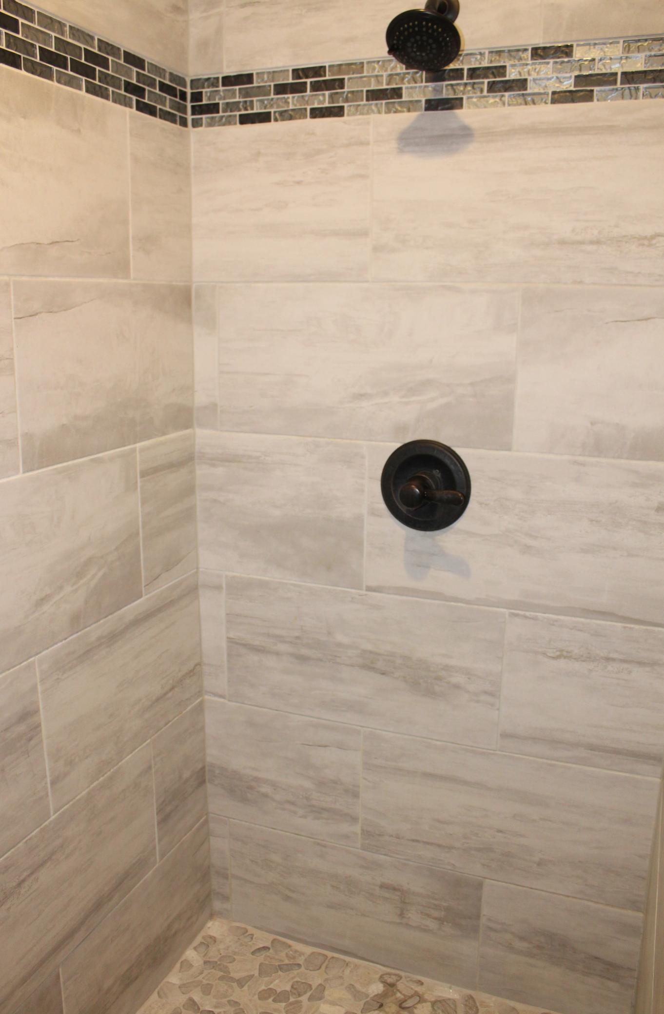 Bathroom tiled shower