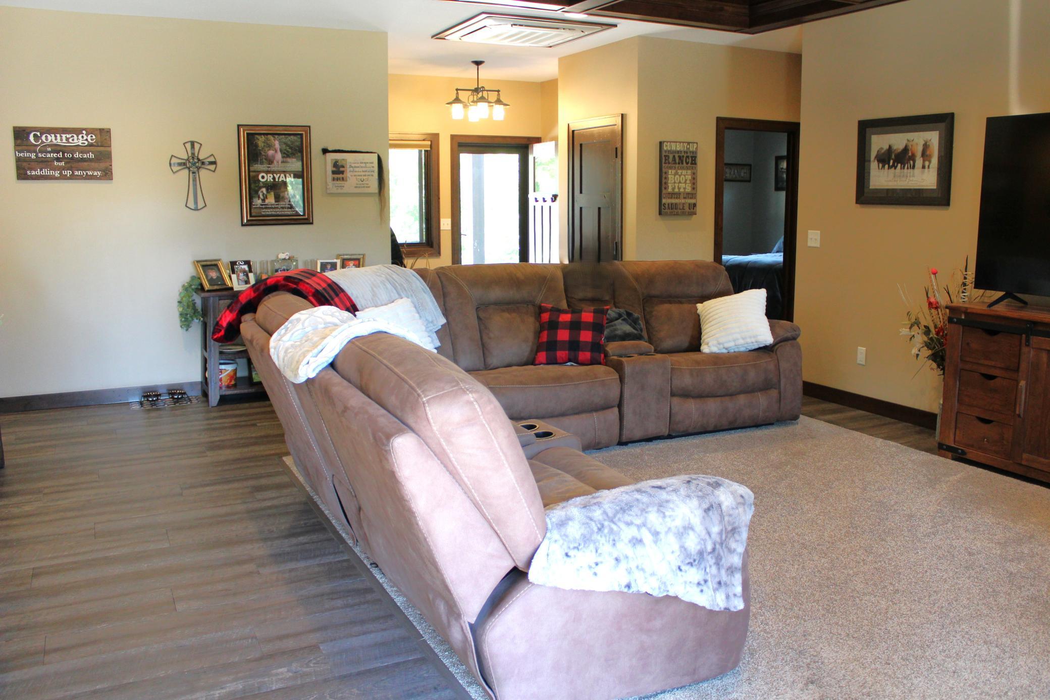 Living room to front entry