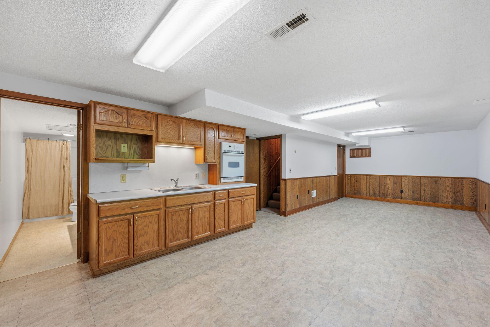 Lower level mini-kitchen