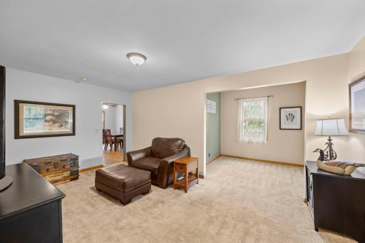 Living room with bonus room