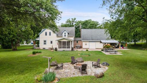 Double lot large yard, campfire area
