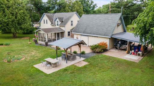 Back of the home with a great entertaining area