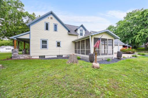 East side of home with screen porch