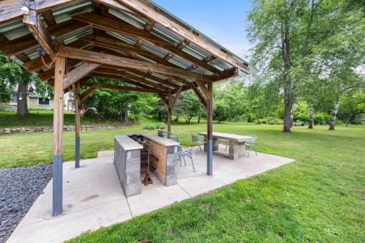 BBQ area with table