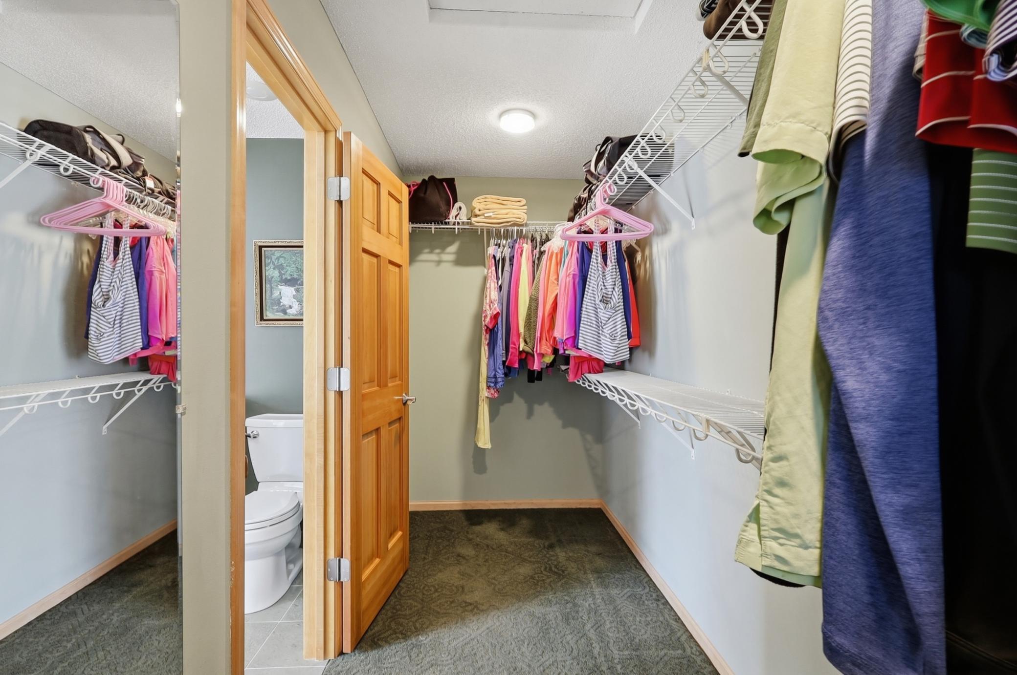 primary suite walk in closet