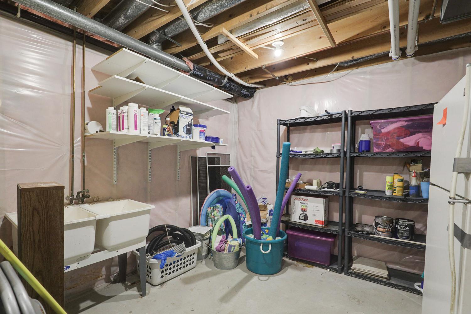Lower level utility room/storage