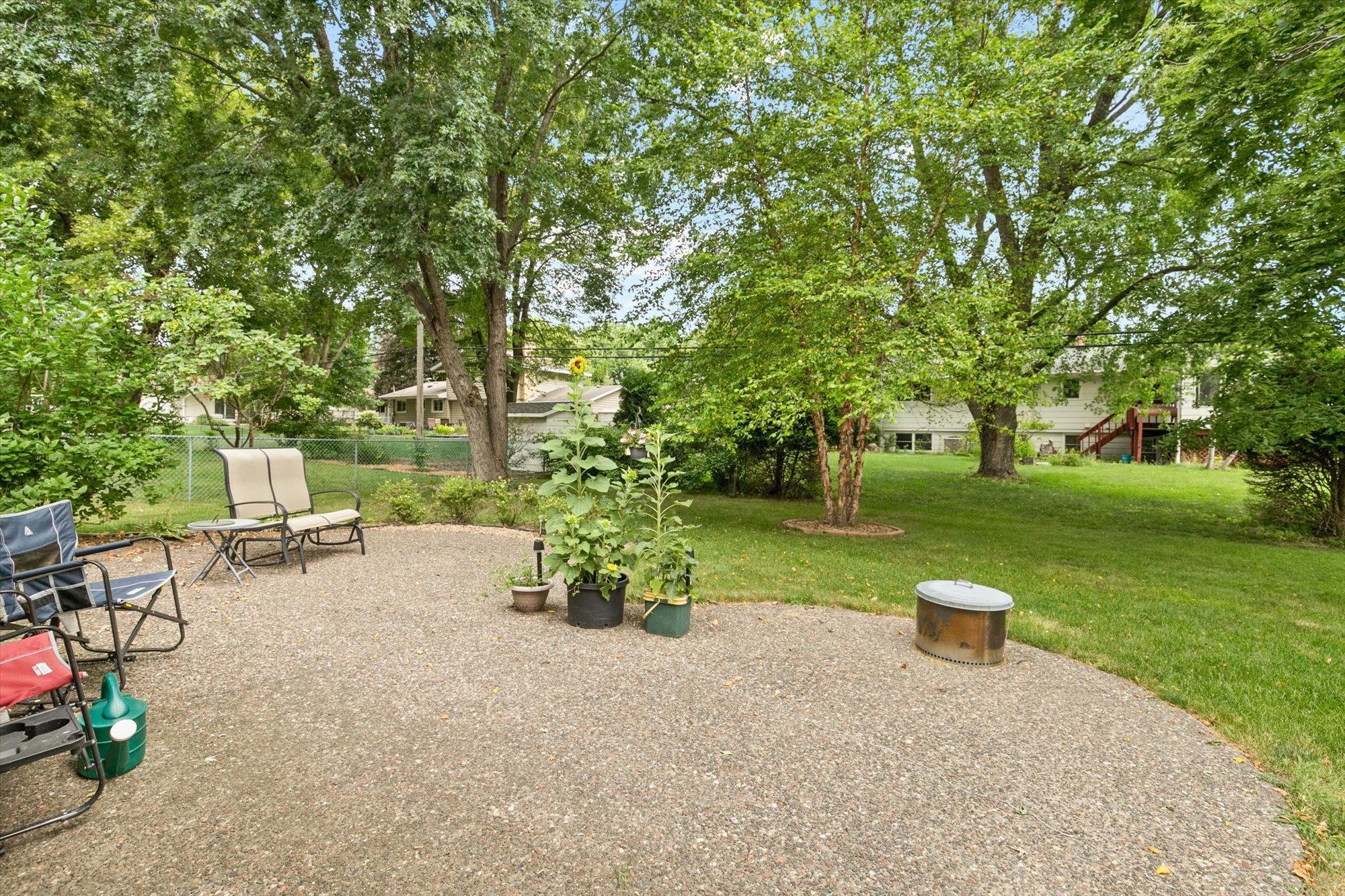 Large backyard patio!