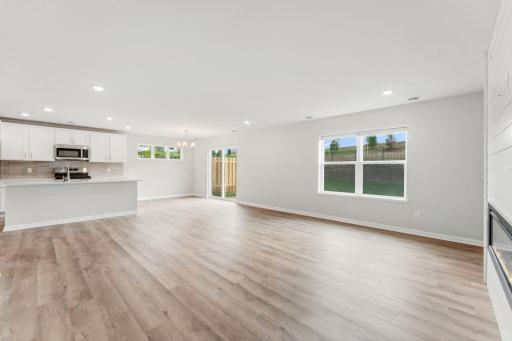Open-concept great room. Photo for layout purposes.