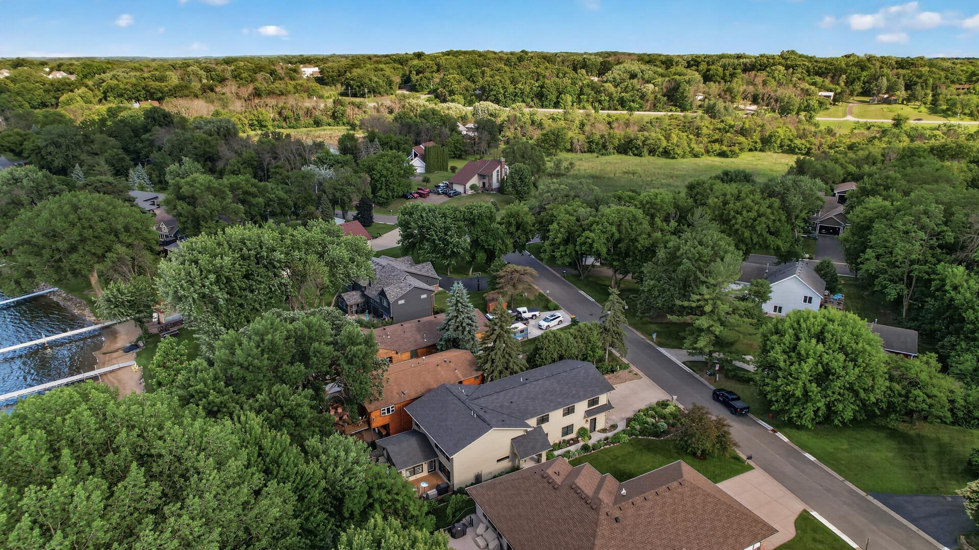 This waterfront retreat is also located on a low traffic road.