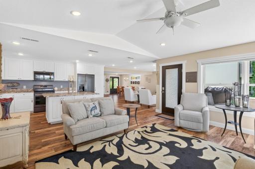 Bright, open living spaces create an inviting atmosphere for gathering and entertaining.