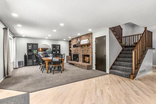 Family room, currently being used as dining room