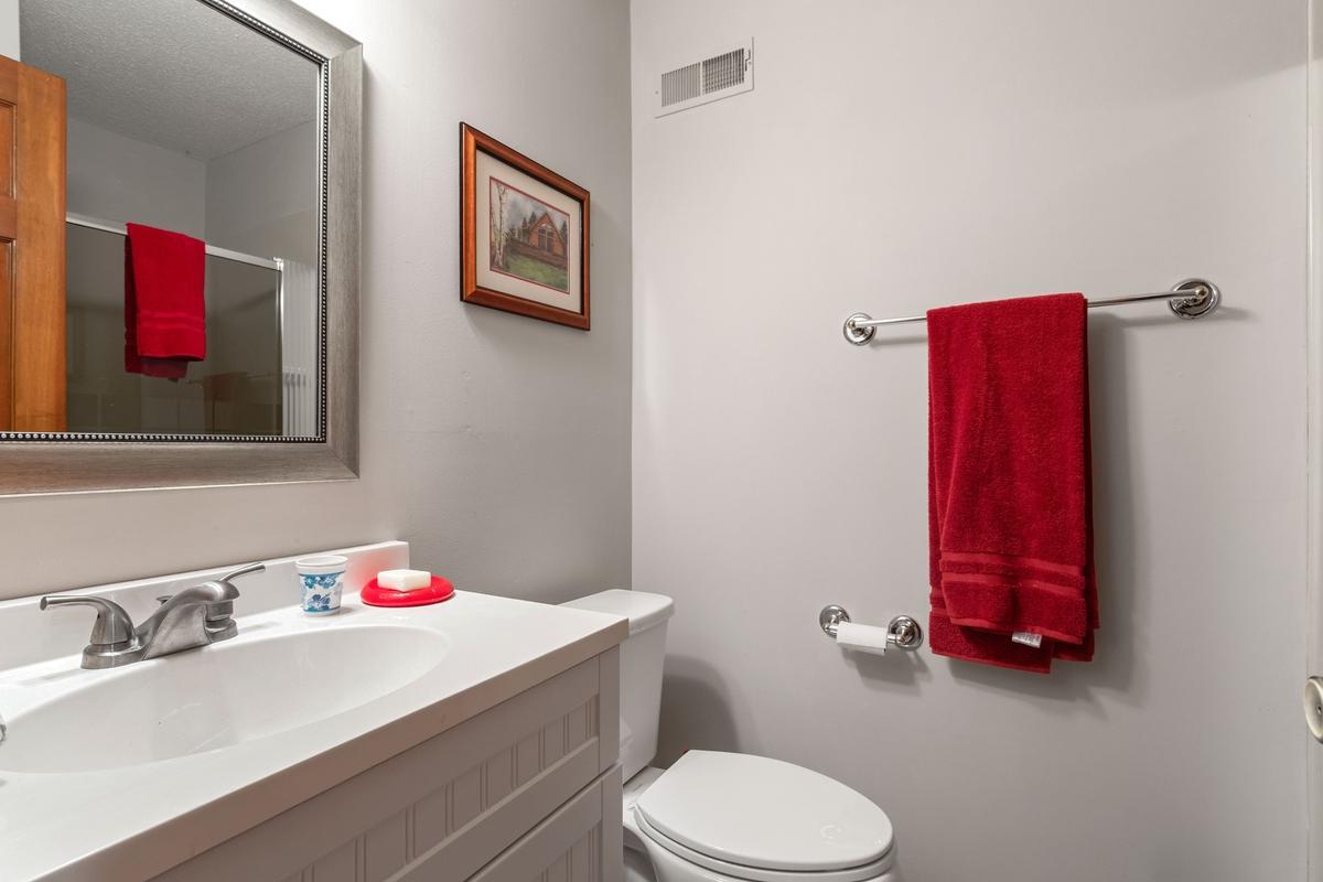 3/4 bath lower level is updated