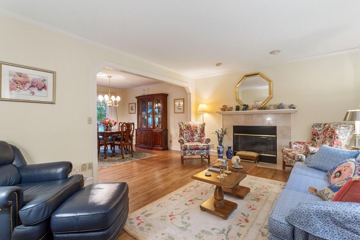 Living room with hardwood floors