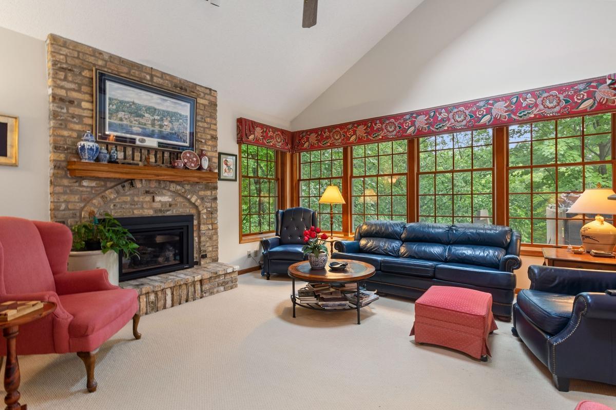 Gas fireplace main level family room