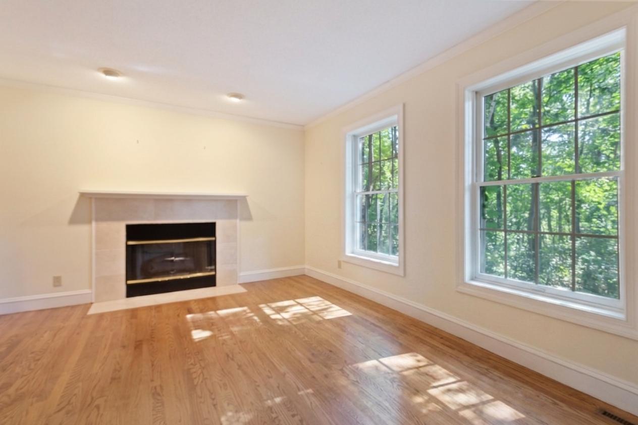 Living room with 2 gas fireplace