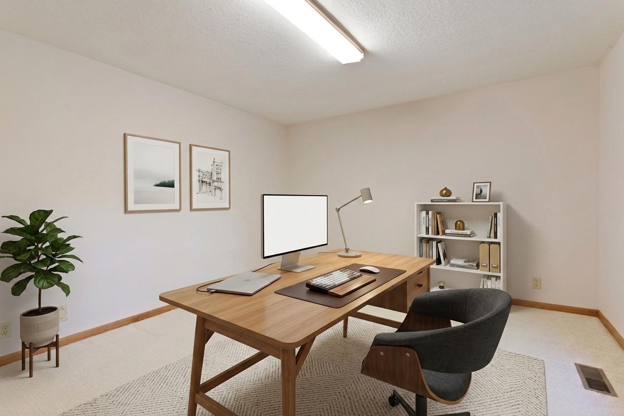 Bedroom 4 virtually staged as office