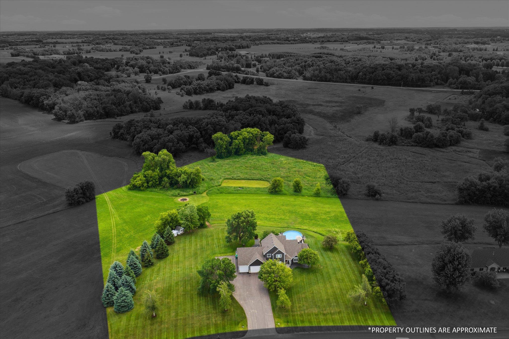 Stunning custom modified two-story home 5.75 acres