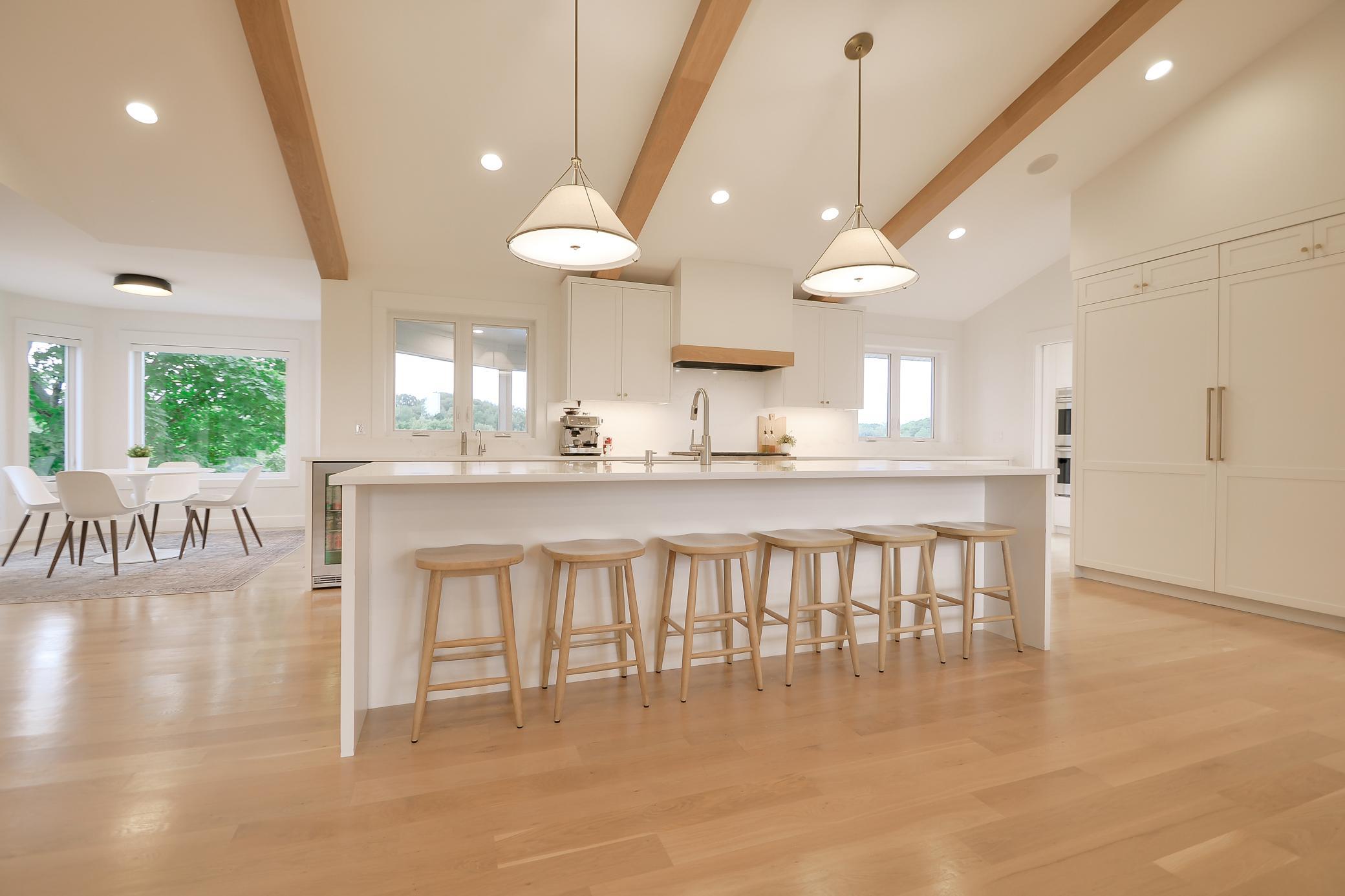 Quartz countertops throughout kitchen