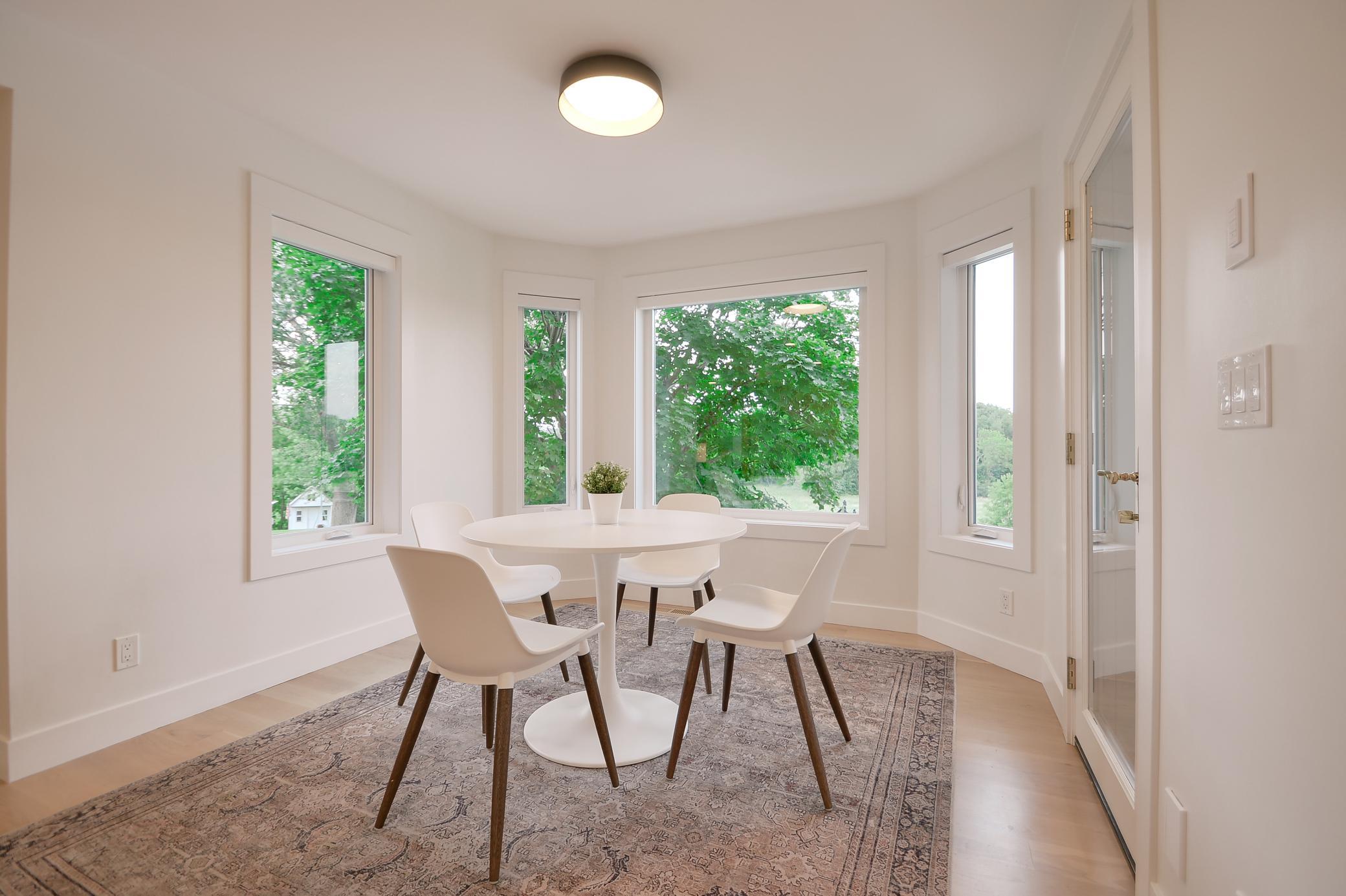 Large windows with natural lighting