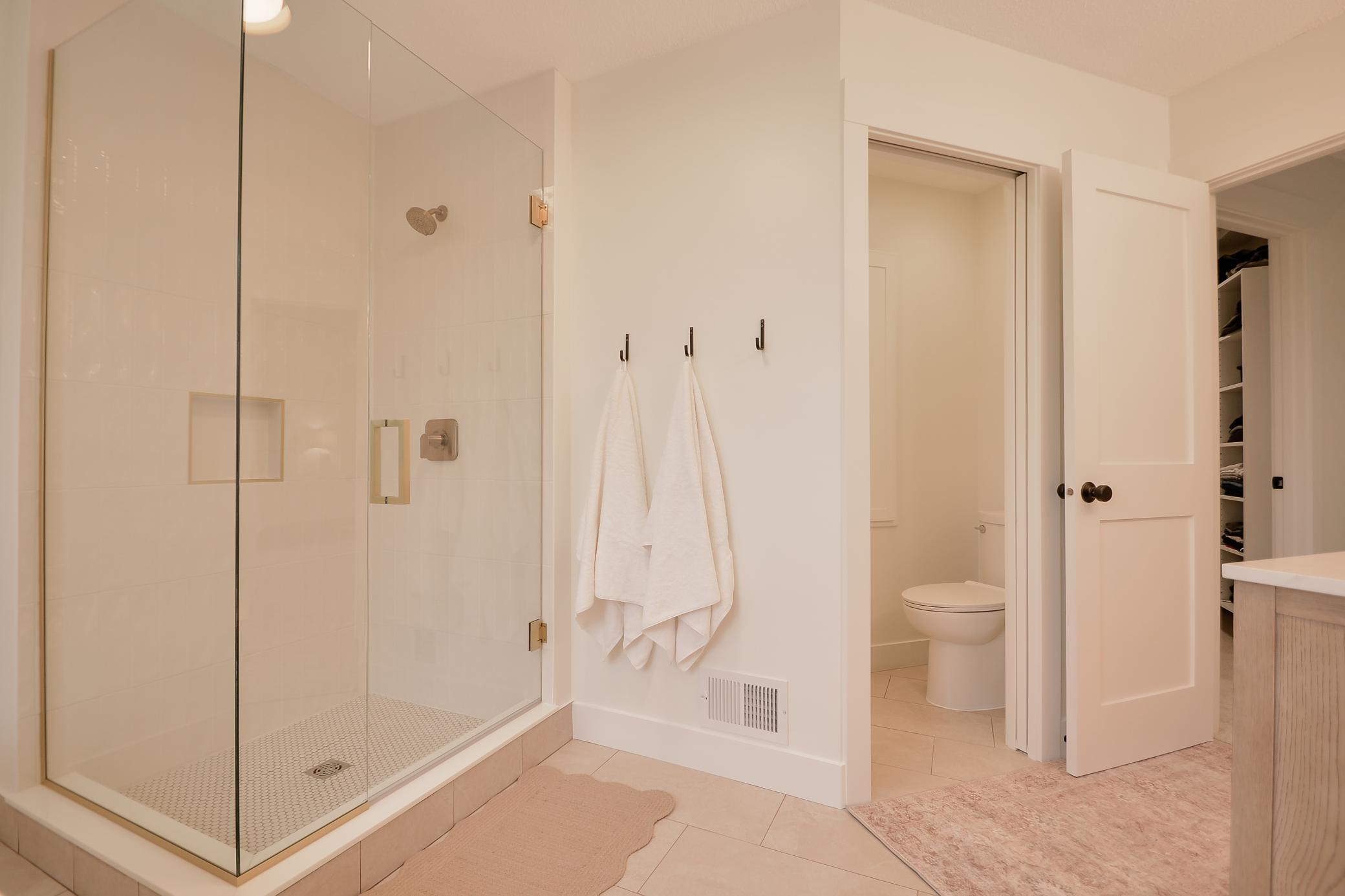 In-floor heat in bathroom