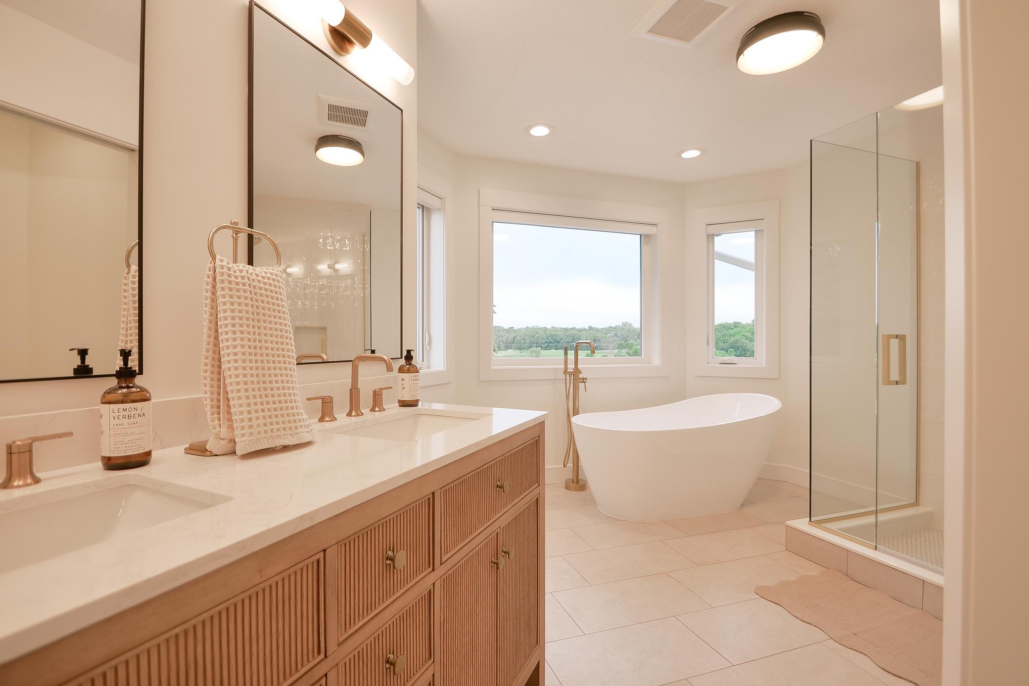 Modern features and soaker tub added in renovation