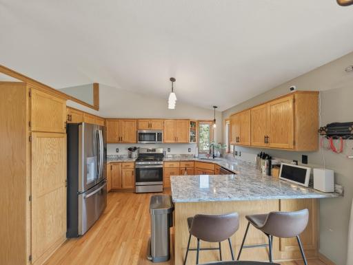 Spacious, updated kitchen with stainless steel appliances!