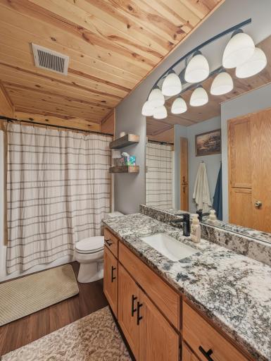 Lower level full bath is as charming as the upper level!