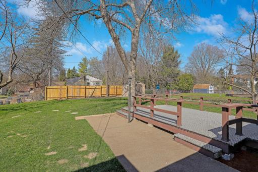 Updated fence in rear is being updated prior to closing. Survey has been done and new fence being installed.