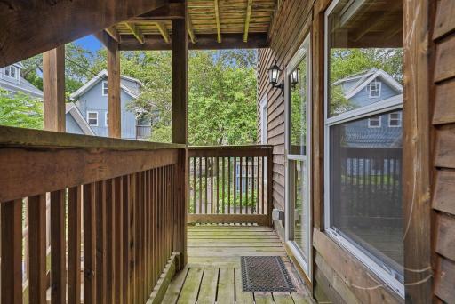 Private outdoor space is increasingly rare in the city, making this deck a true extension of the home.