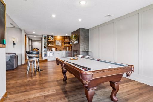 The lower level has an open floor plan as well. It is very inviting for guests and you will have great ability to host.