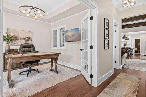 French doors and original leaded glass windows