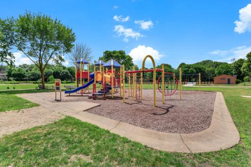 Dakota Heights Park offers a Playground, Softball field, and an Ice Rink in the Winter.