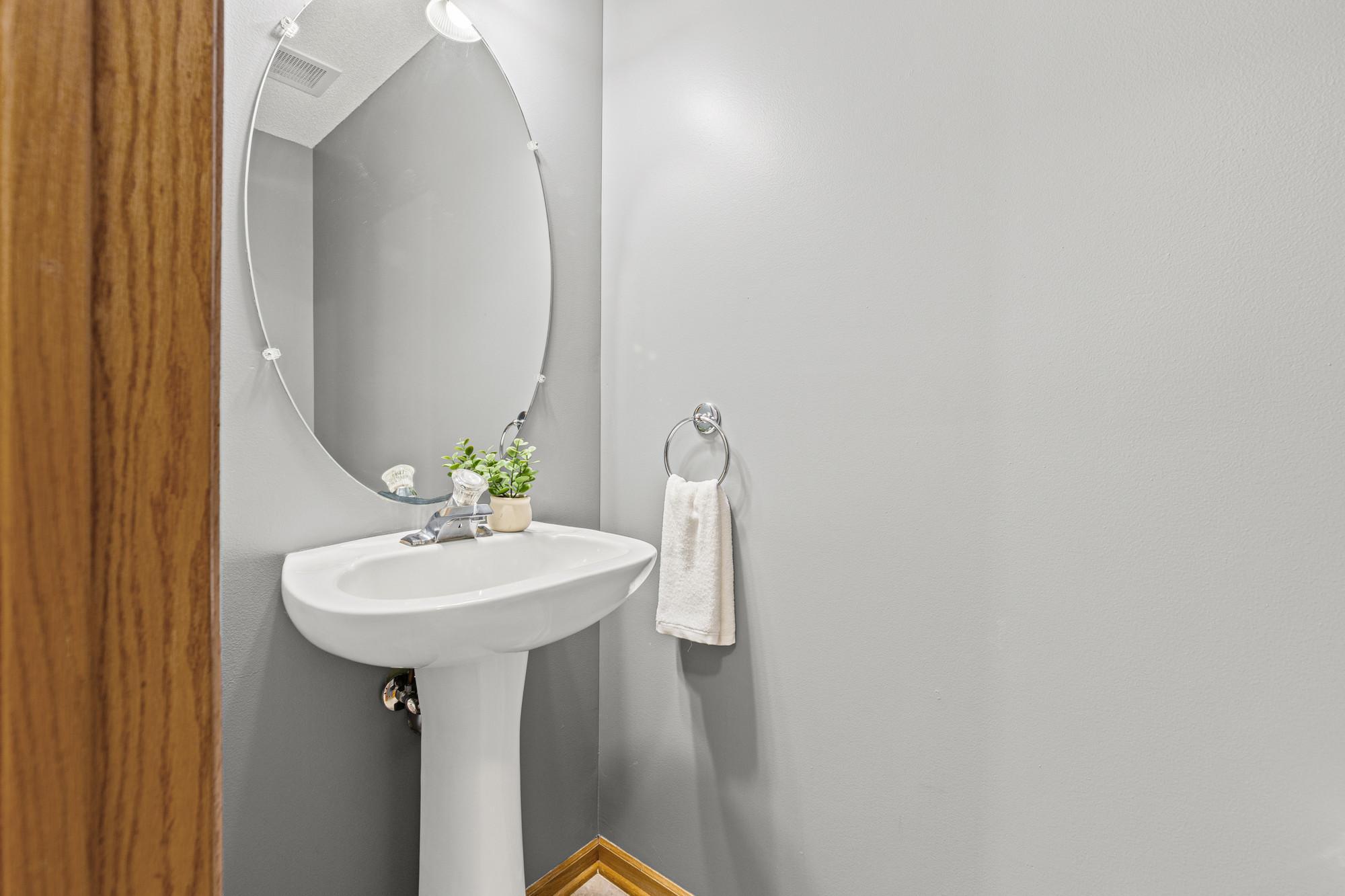 Main level half bath.
