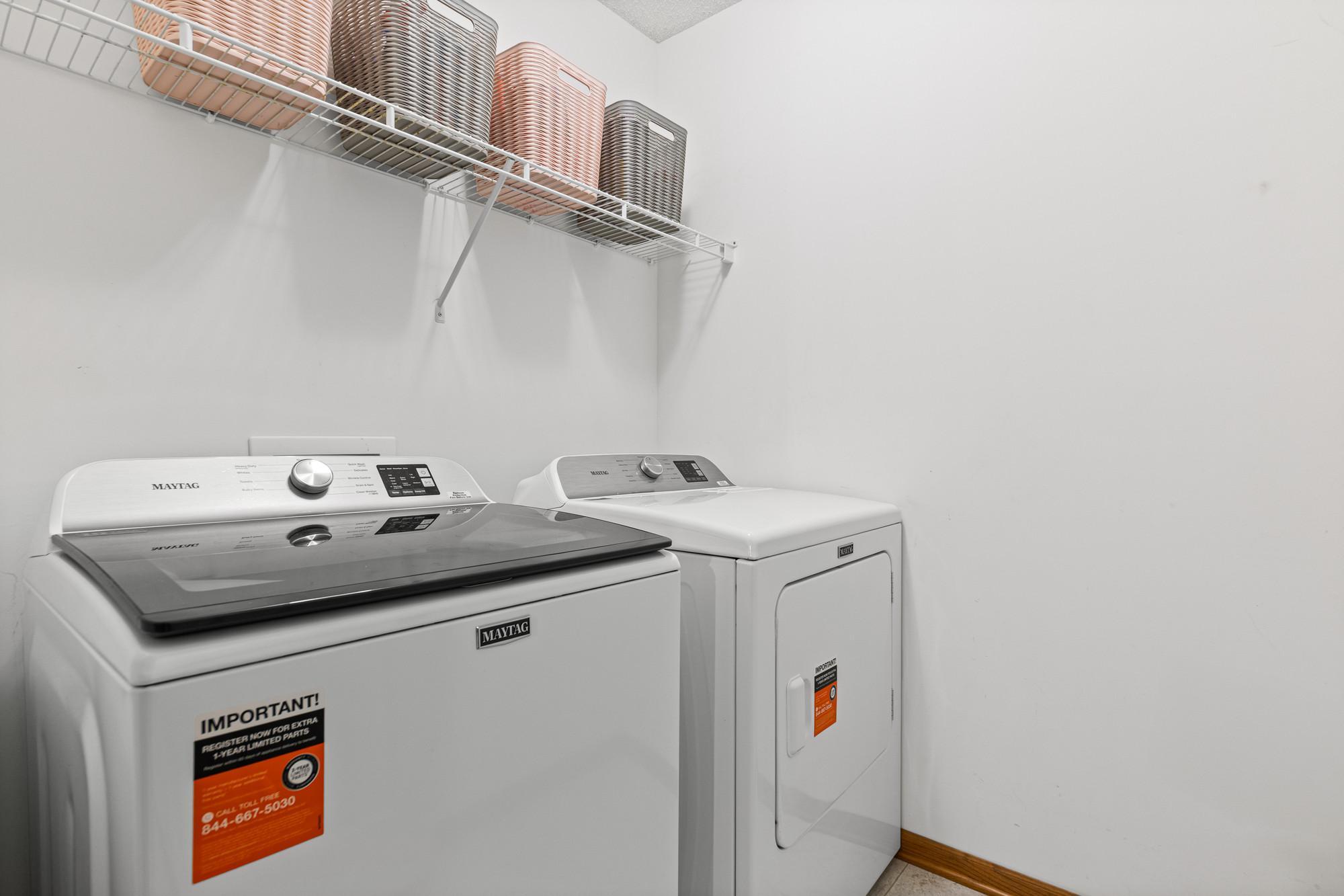 Upper level laundry.