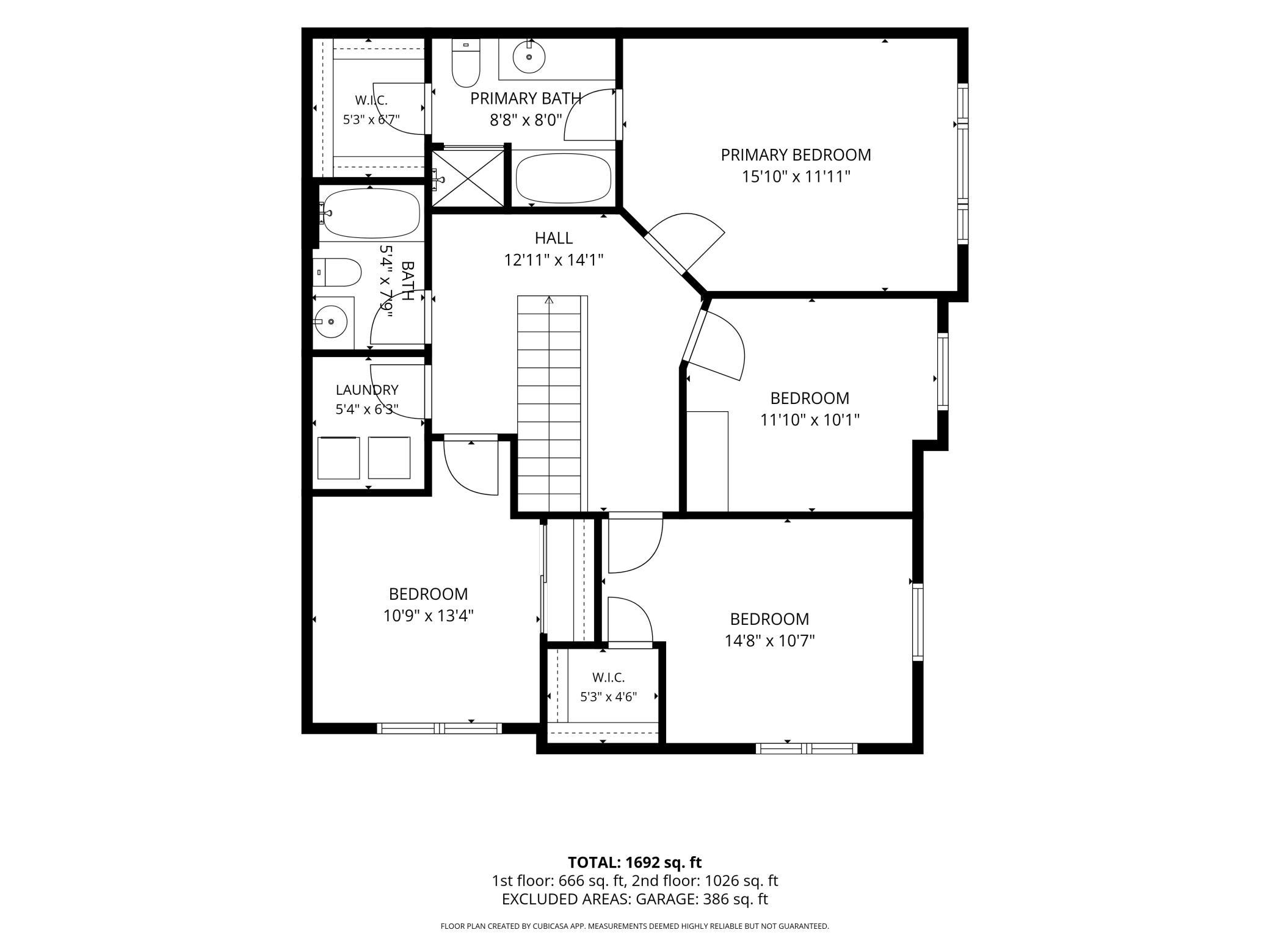 Upper Level Floor Plan.