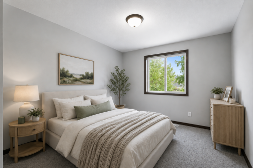 2nd bedroom main level. Virtually staged.