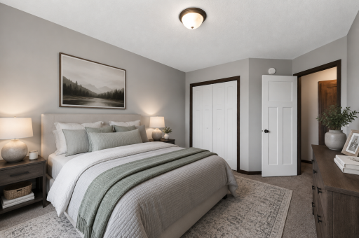 3rd bedroom main level. Virtually staged.