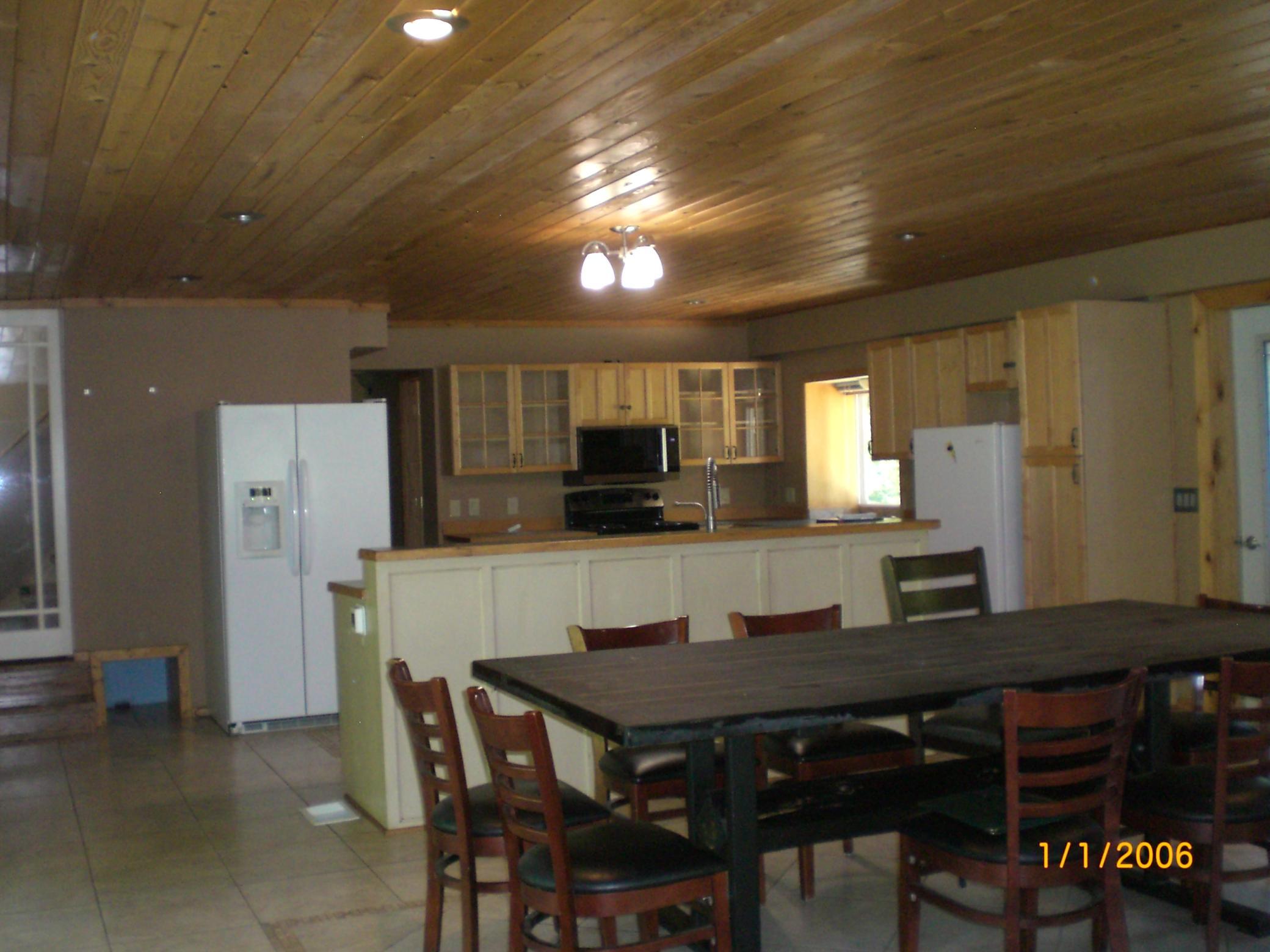 Dining room looking into kitchen