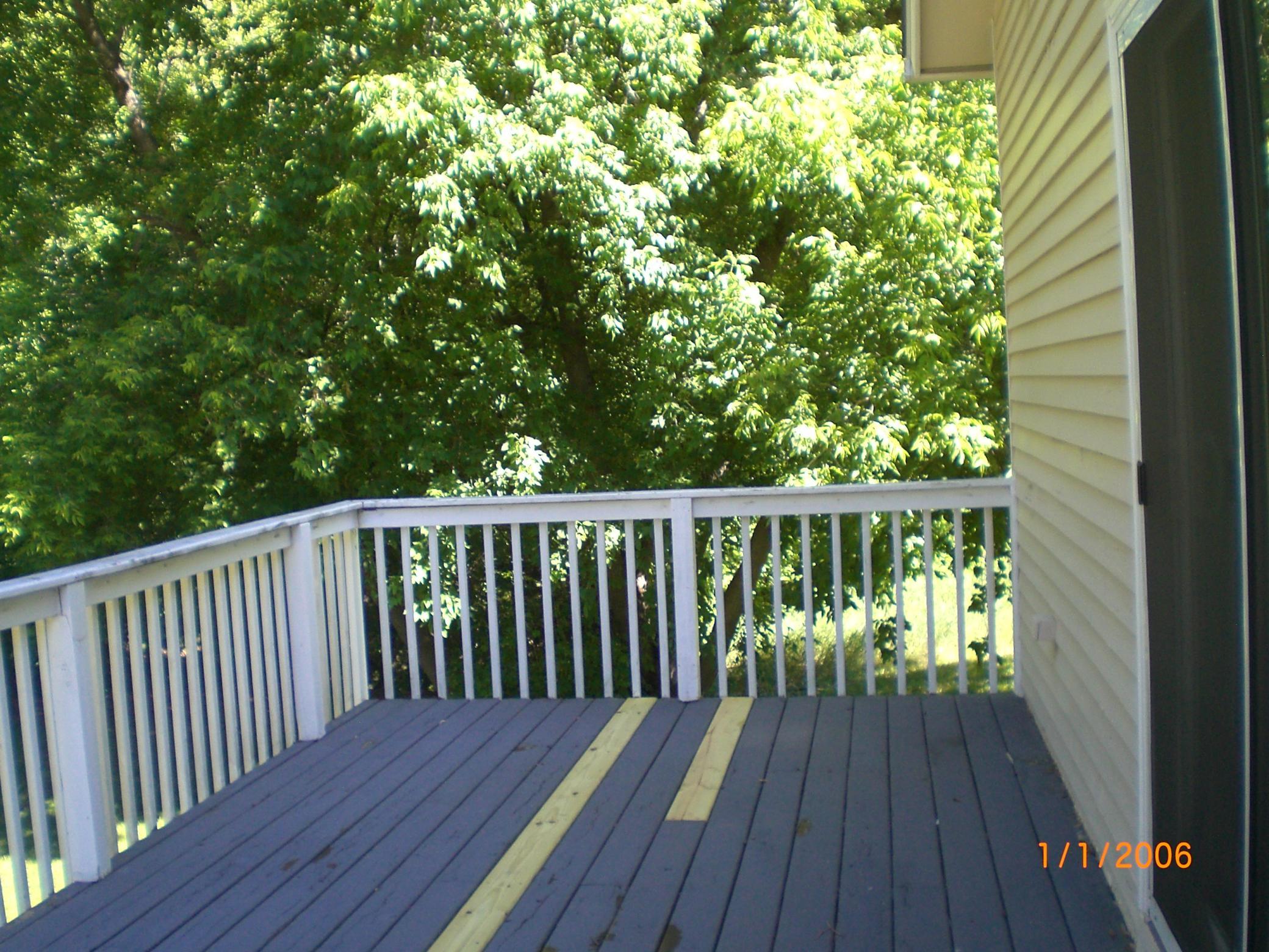 Deck off Family Room main floor