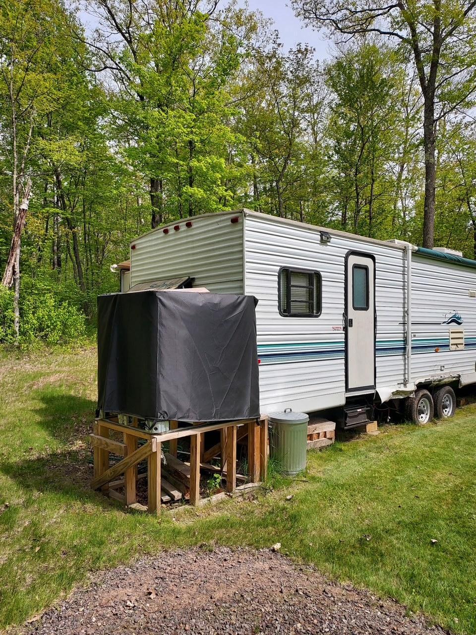 Trailer with Water Holding Tank