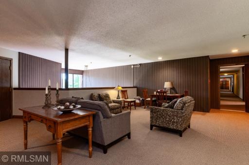 Common lounge area on the third floor near the elevator.