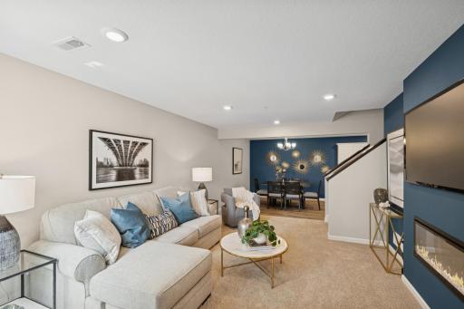 Living Room - photos of are a staged model home of the same floorplan. Colors and selections may differ.
