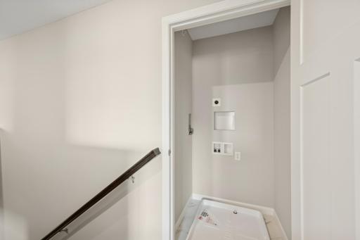 Washer/Dryer Hookups Upstairs - photos of are a staged model home of the same floorplan. Colors and selections may differ.