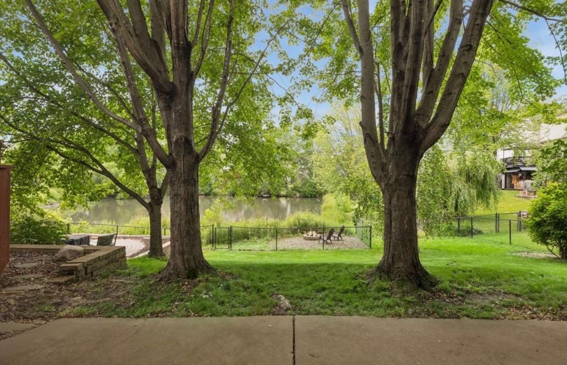 Fully fenced in yard