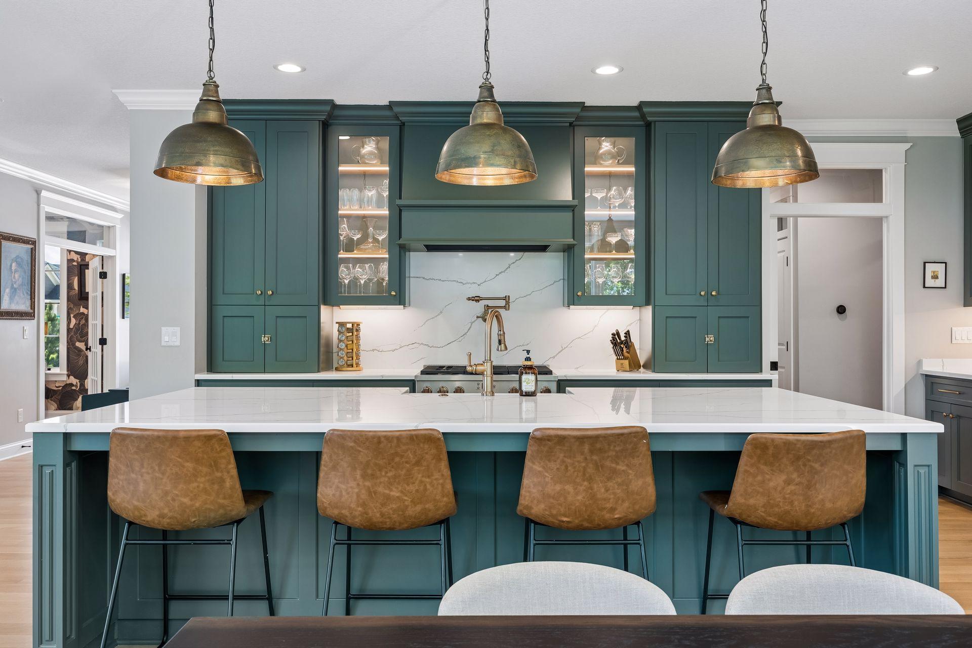 Custom illuminated glass cabinetry beautifully showcases collections while adding warmth and architectural character.